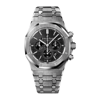U1 Super Clone AP Royal Oak Silver - Black Dial Chronograph