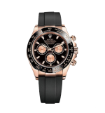 Super Clone Rolex Daytona Rose Black Dial Oysterflex