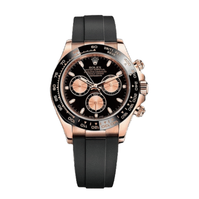 U1 Super Clone Rolex Daytona Rose Black Dial Oysterflex