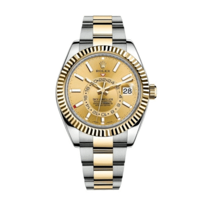 U1 Super Clone Rolex Sky-Dweller Two Tone Champagne Dial