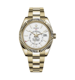 Super Clone Rolex Sky-Dweller Gold White Dial