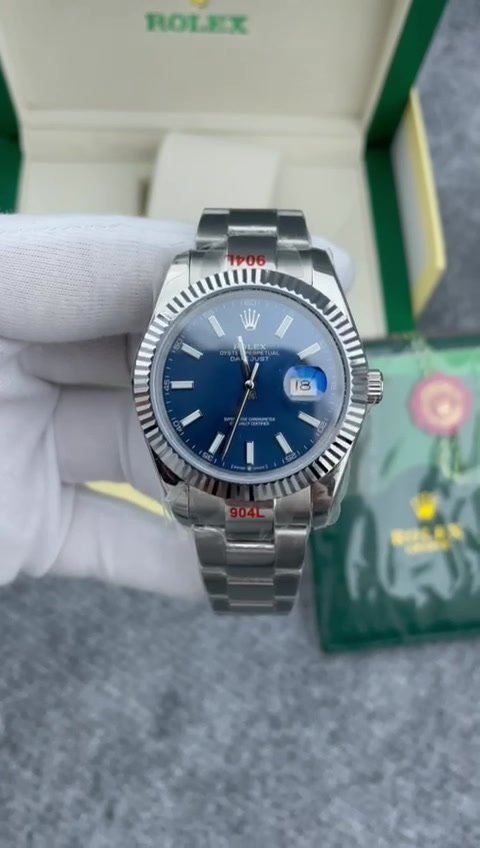 Super Clone Rolex, Datejust, Blue Dial Oyster