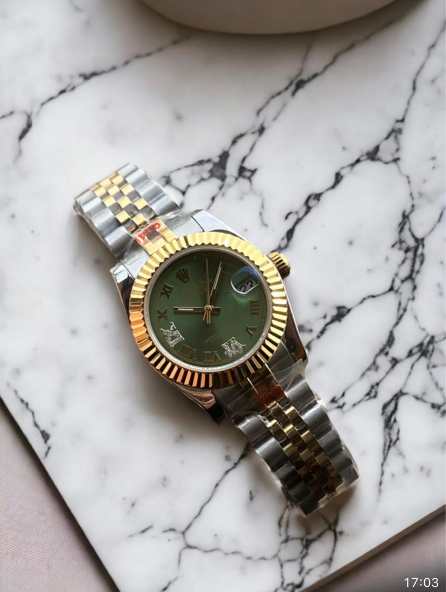 Super Clone Rolex , Olive Green, Datejust , 31 mm ,Oystersteel and Yellow Gold