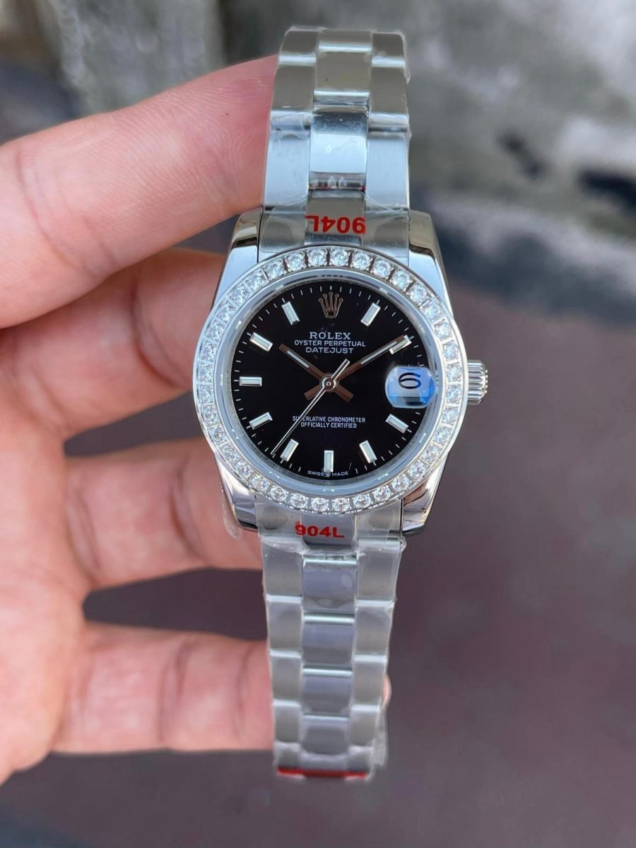Super Clone Rolex Datejust, 31 mm, Oystersteel , Diamonds Bezel