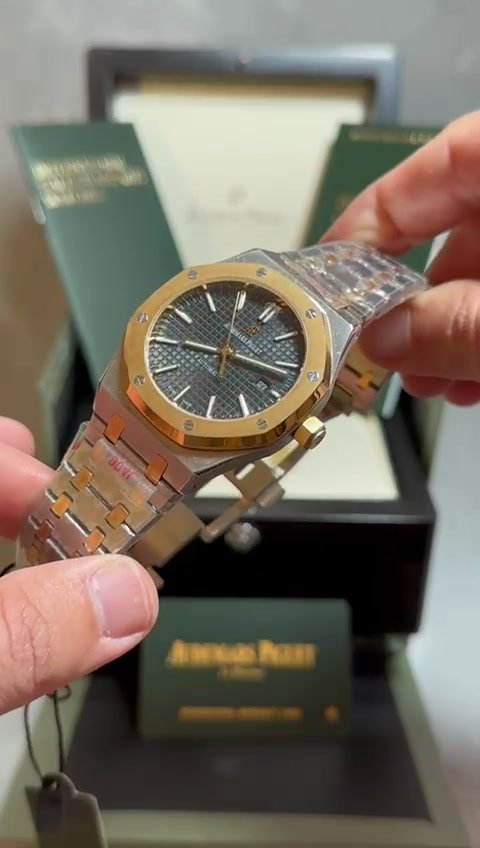 Super Clone Royal Oak -Two--Tone Case, Stainless Steel and Pink Gold