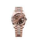 U1 Super Clone Rolex Day-Date Everose Gold - Chocolate Set With Diamons Dial