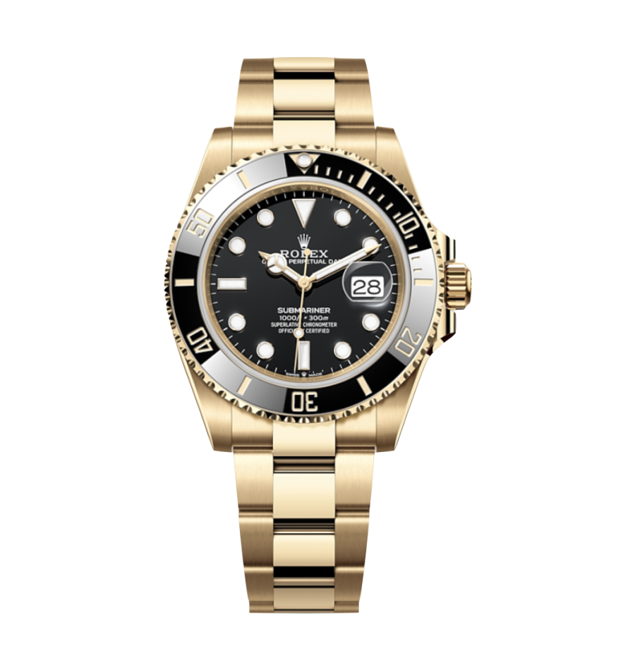 Super Clone Rolex Submariner Gold - Black Dial