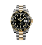 U1 Super Clone Rolex GMT Master II Gold Steel Black Dial