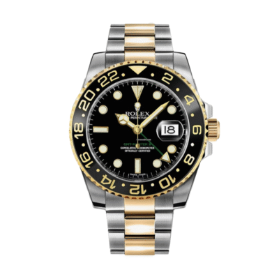 U1 Super Clone Rolex GMT Master II Gold Steel Black Dial