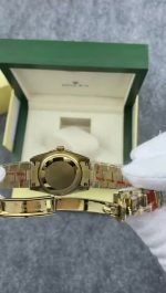 Super Clone Rolex ,Olive Green, Floral Motif Set With Diamons , 31 mm