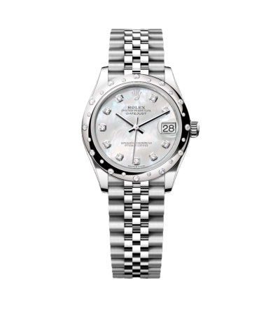 Super Clone Rolex Oyster, 31 mm, Oystersteel White Gold and Diamonds Dial