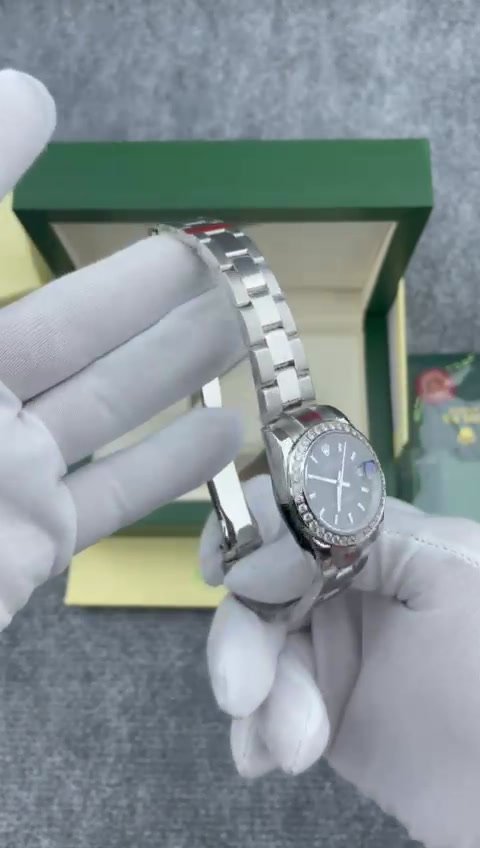 Super Clone Rolex Datejust, 31 mm, Oystersteel , Diamonds Bezel
