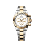 Super Clone Rolex Cosmograph Daytona, White And Yellow Gold
