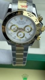 Super Clone Rolex Cosmograph Daytona, White And Yellow Gold