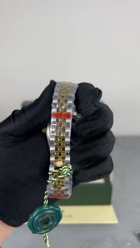 Super Clone Rolex , Olive Green, Datejust , 31 mm ,Oystersteel and Yellow Gold