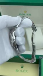 Super Clone Rolex ,White Mother-of-Pearl Set With Diamonds , 31 mm