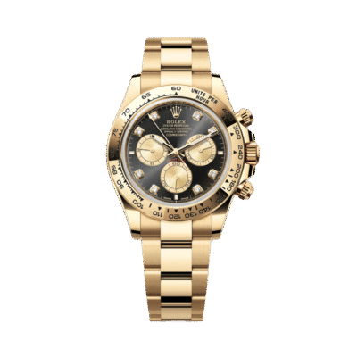 U1 Super Clone Rolex Cosmograph Daytona, Black,  Diamonds, Yellow Gold