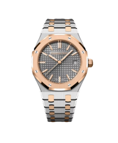 Super Clone Royal Oak -Two--Tone Case, Stainless Steel and Pink Gold