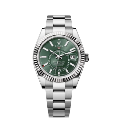 Super Clone Rolex Sky-Dweller Green Dial