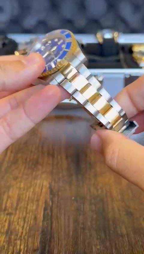 Reduced Super Clone Rolex Submariner Blue Gold