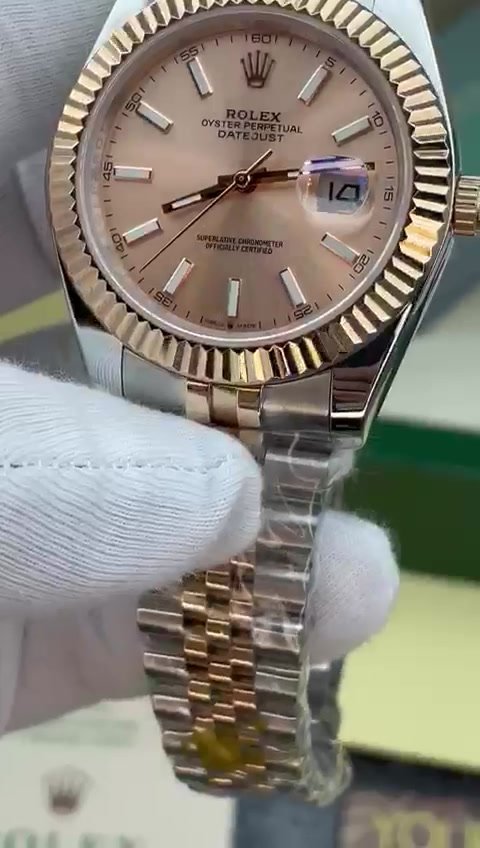 Super Clone Rolex Datejust Two Tone Everose Gold
