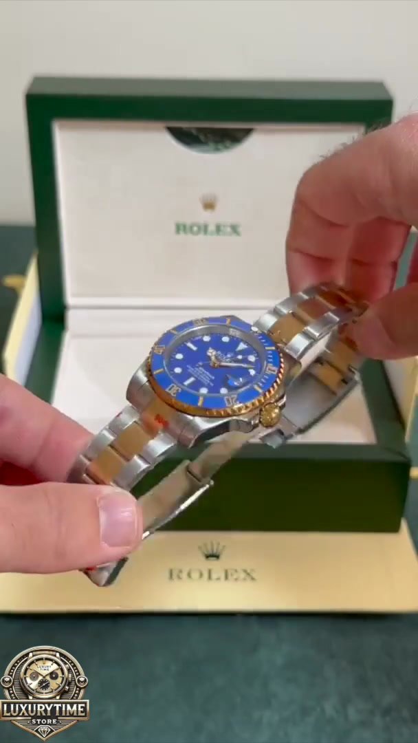 Super Clone Rolex Submariner Blue - Gold