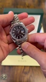 Super Clone Rolex Datejust Black Dial Jubilee