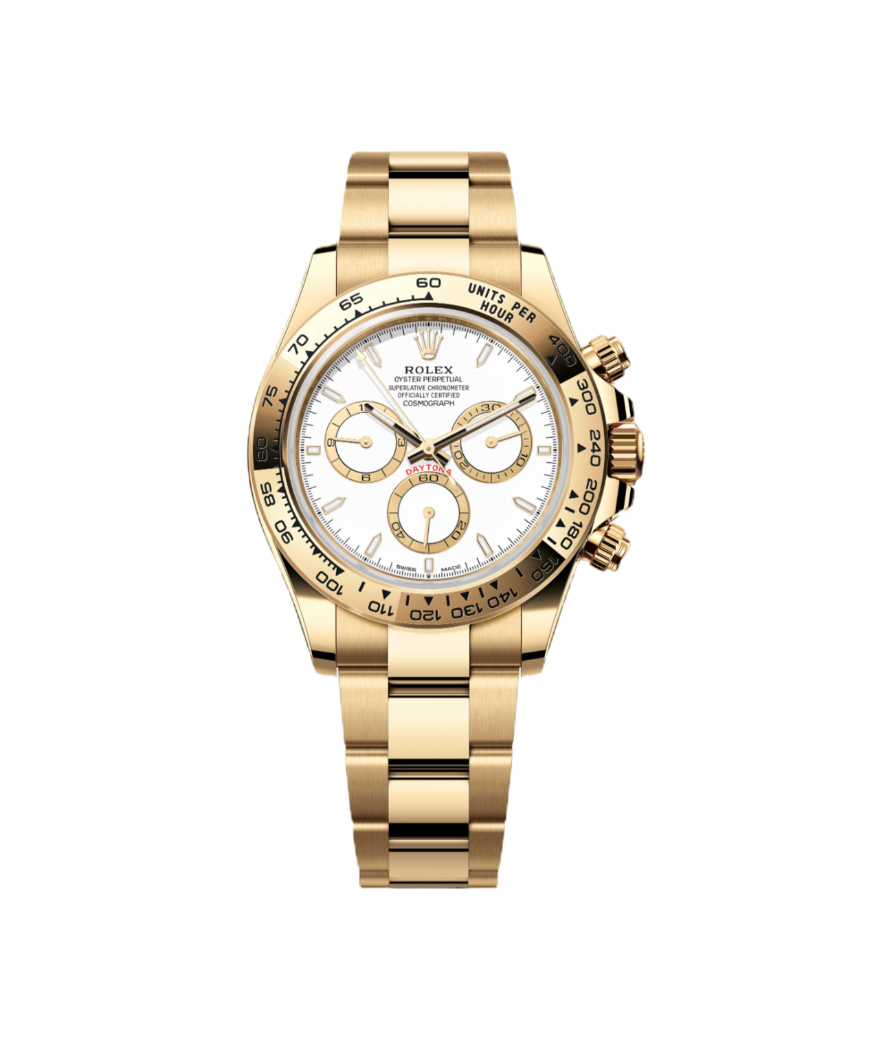 U1 Super Clone Rolex Daytona Gold White Dial