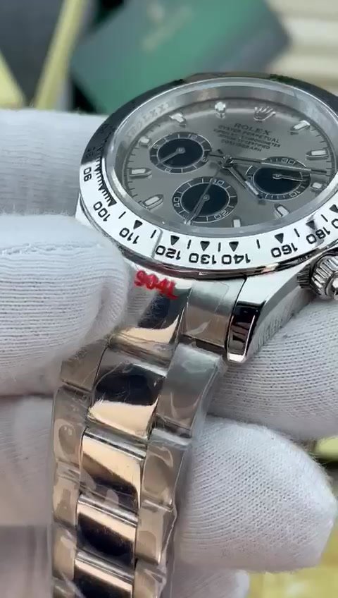 Super Clone Rolex Cosmograph Daytona, Steel And Bright Black