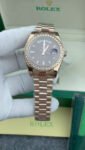 U1 Super Clone Rolex Day-Date Everose Gold - Chocolate Set With Diamons Dial