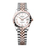 Super Clone Rolex , Everose Gold With Diamons , 31 mm, White Dial