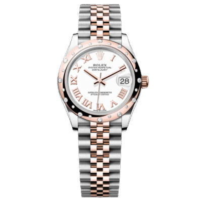 U1 Super Clone Rolex , Everose Gold With Diamons , 31 mm, White Dial