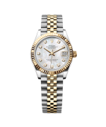 Super Clone Rolex , Fluted , Oyster 31 mm, Oystersteel And Yellow Gold