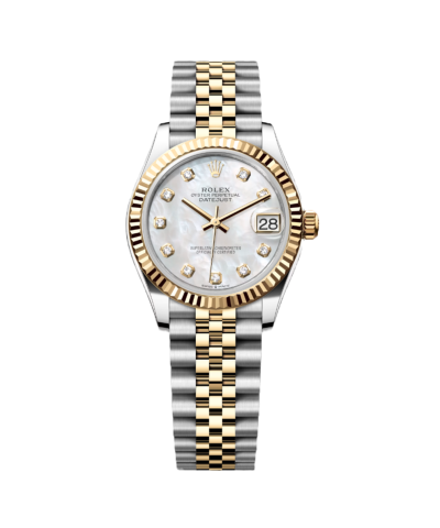Super Clone Rolex , Fluted , Oyster 31 mm, Oystersteel And Yellow Gold