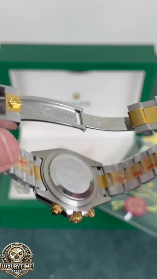 Super Clone Rolex Daytona Two Tone - Black Dial