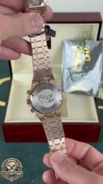 Super Clone AP Royal Oak Rose Gold - Black Dial Chronograph