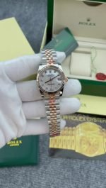 Super Clone Rolex , Fluted , Oyster 31 mm, Oystersteel And Everose Gold