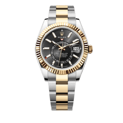 U1 Super Clone Rolex Sky-Dweller, Oyster , Black And Yellow Gold