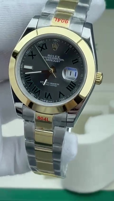 Super Clone Rolex Datejust Slate, Oystersteel and Yellow Gold