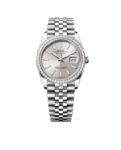 U1 Super Clone Rolex ,Oystersteel, Silver,  White Gold and  Diamonds , 31 mm