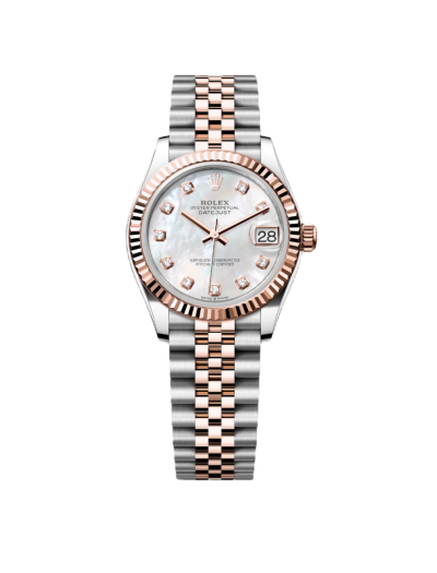 Super Clone Rolex , Fluted , Oyster 31 mm, Oystersteel And Everose Gold
