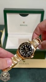 Super Clone Rolex Submariner Gold - Black Dial