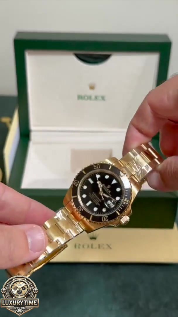 Super Clone Rolex Submariner Gold - Black Dial