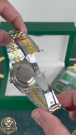 Super Clone Rolex Datejust Two Tone Black Dial