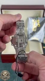 Super Clone AP Royal Oak Silver - Black & Silver Dial Chronograph