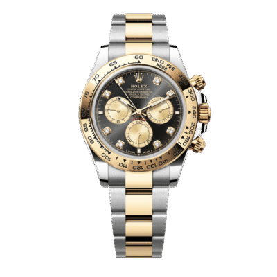 U1 Super Clone Rolex Cosmograph Daytona, Black,  Diamonds, Yellow Gold