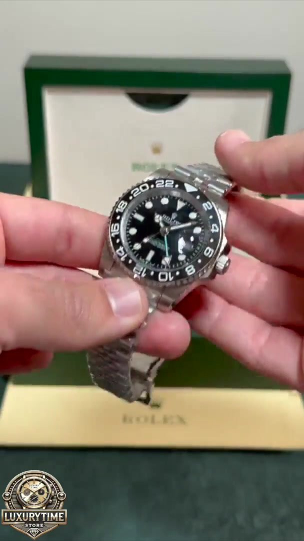 Super Clone Rolex GMT Master II Black Dial Jubilee