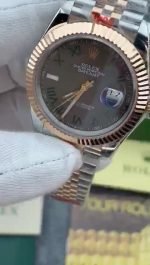 Super Clone Datejust Wimbledon , Slate, Oystersteel And Everose Gold