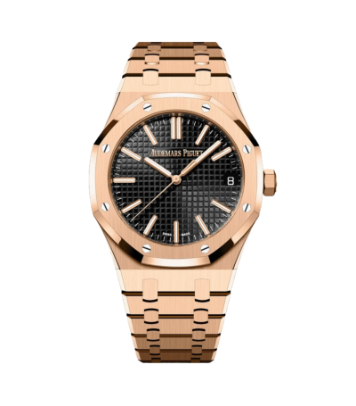 Super Clone AP Royal Oak RoseGold - Black Dial