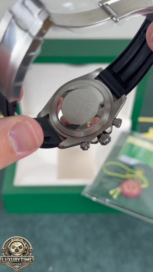 Super Clone Rolex Daytona Black Dial Oysterflex